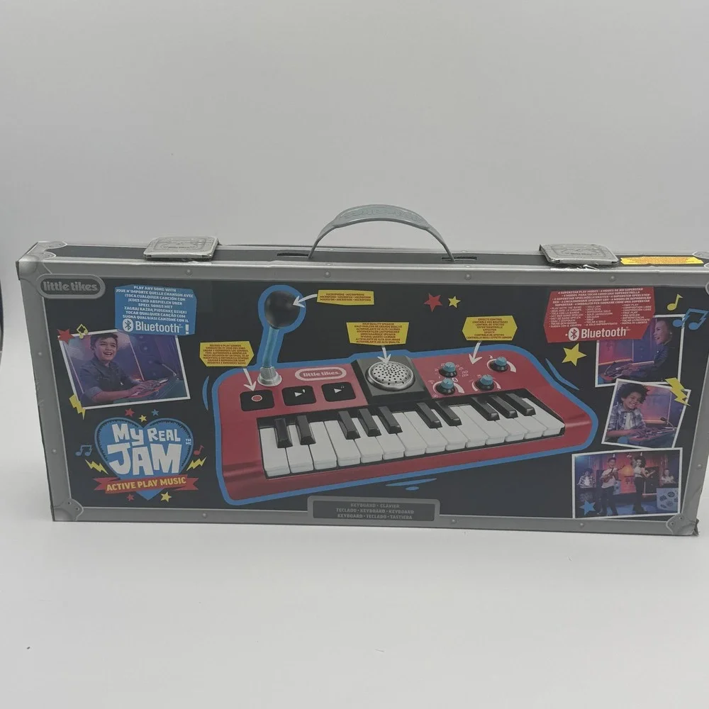 Little Tikes My Real Jam Keyboard Bluetooth Mic Red Kids Piano NWT